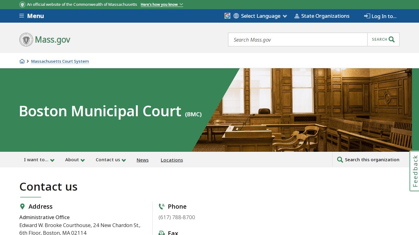Boston Municipal Court | Mass.gov